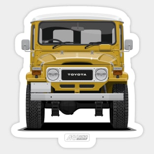 TLC FJ40 Hardtop Mustard Yellow Front Sticker